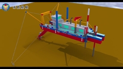 YSCSD650 7000 m3h pemotong suction dredger di bengkel gambar 3D untuk bekerja